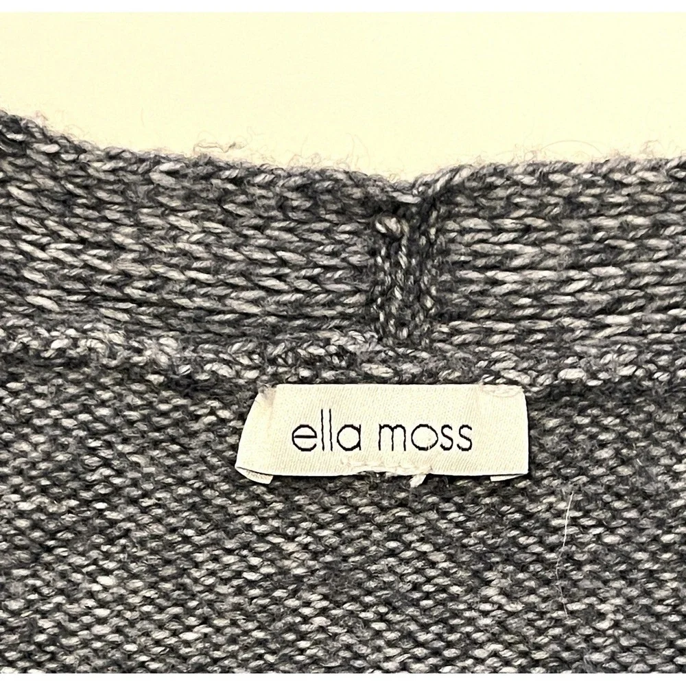 Ella Moss Womens Button Up Cardigan Sweater Size XL Gray Cozy Lounge Relaxed